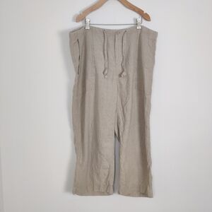 Gap Women's Cotton Wide Leg Pants in Cream Size XL Bohemian